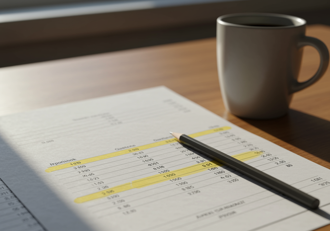 Construction quantity take-off schedule showing highlighted discrepancies during independent audit on a UK project